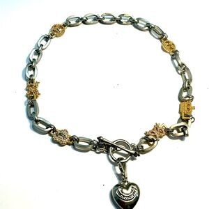 Vintage Juicy Couture Y2K  Silver and Gold Chain Necklace